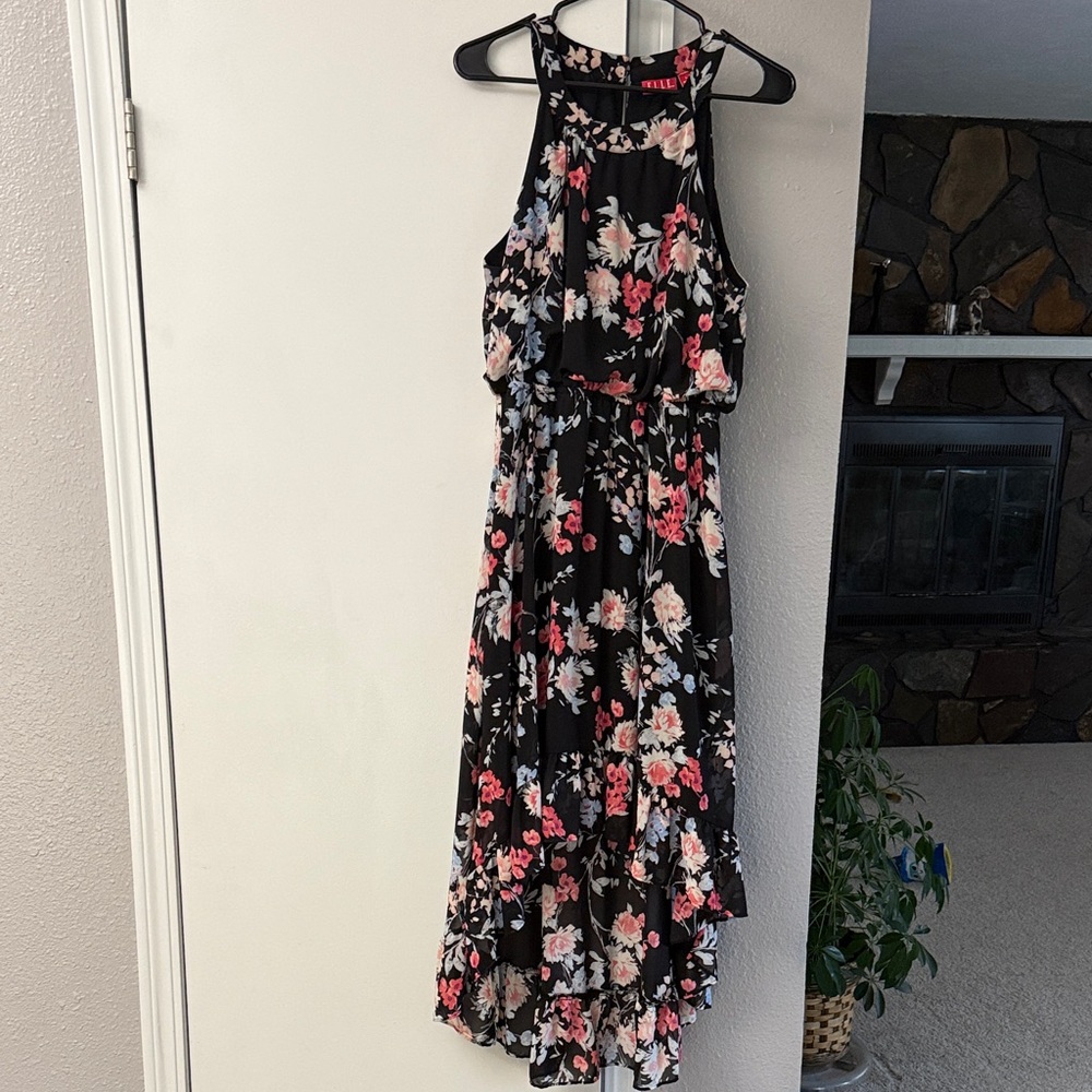 Floral Halter Maxi Dress